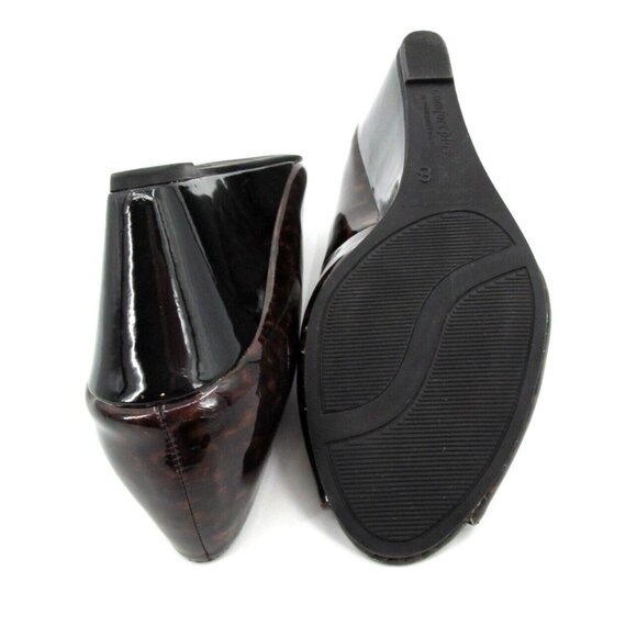 Comfort Plus by Predictions Wedge Heels Womens Sz 8 Animal Print Open Toe Pumps - Picture 13 of 15